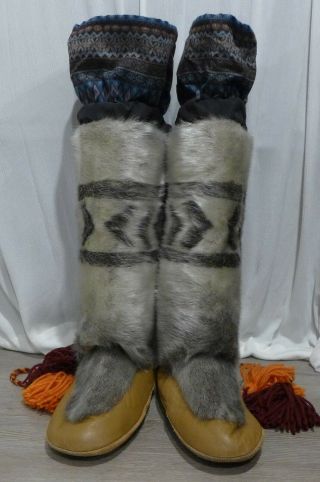 Vtg Native North American Inuit Eskimo Boots Mukluks Kamiks
