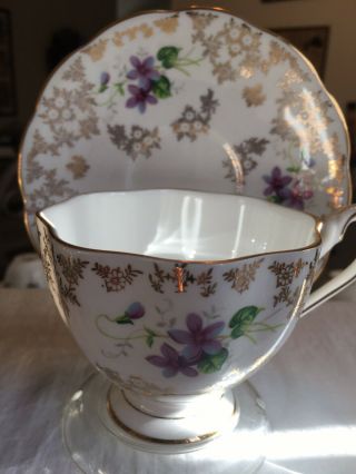 Vintage Tea Cup And Saucer Queen Anne 5986 (rare) 1960s