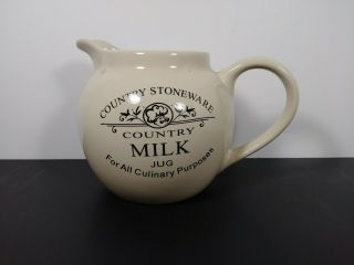 Vintage Small Country Stoneware Milk,  Creamer Jug