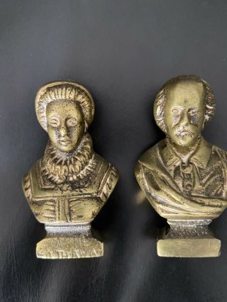 Shakespeare & Anne Vintage/antique Bust 2 3/4 " Tall Paperweight?