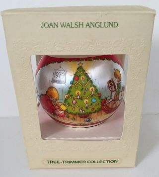 Vintage 1979 Hallmark Satin Christmas Ornament Joan Walsh Anglund Tree,  Children