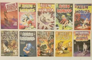 Alien Worlds 1 - 9 And 3d Alien Worlds 1 Pacific Comics Dave Stevens Vf