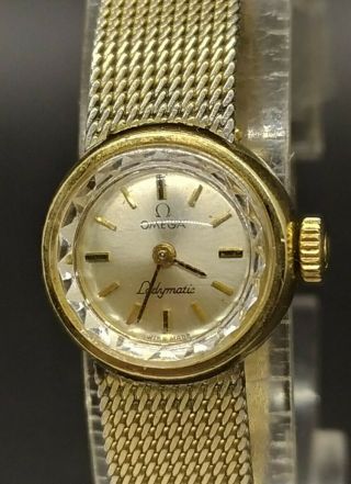 Vintage Omega Ladymatic Cal.  660 10k G.  F.  17jewels Automatic Ladies Watch