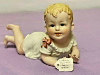 Vintage Piano Baby " Andrea By Sadek " Porcelain/bisque Collectible 7536