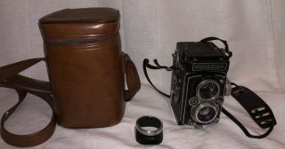 Vintage Rolleiflex Franks & Heidecke Camera Synchro Compur With Case