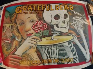 Vintage The Grateful Dead Skeletons From The Closet Subway Poster 55 X 39.  5