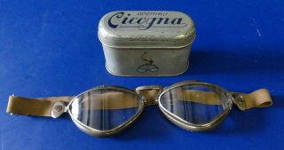 Vintage Protector Aviation Flying Goggles - Cased