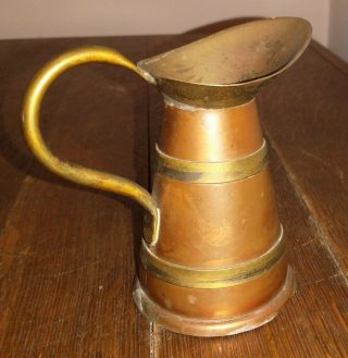Antique Miniature Copper - Brass - Lead Tankard,  Made In England