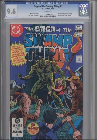 Saga Of The Swamp Thing 1 Cgc 9.  6 1982 Dc Comic