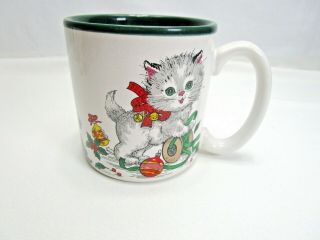 Vintage Potpourri Press Kitty Mischief Coffee Tea Mug Kitty Cat 1991
