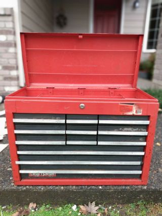 Vintage Craftsman 12 Drawer Top Tool Chest Box Red 26 " X 19 " Fast Fedexship