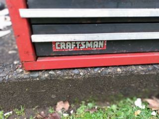 Vintage Craftsman 12 Drawer Top Tool Chest Box Red 26 
