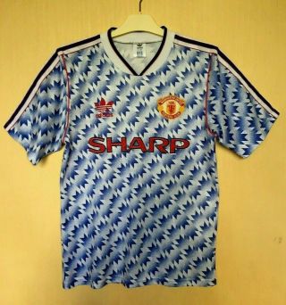 Manchester United 1990\1992 Away Football Jersey Camiseta Soccer Shirt Vintage