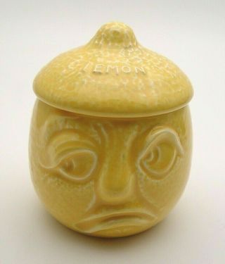 Vintage Sylvac 4895 Lemon Preserve Face Pot - Perfect