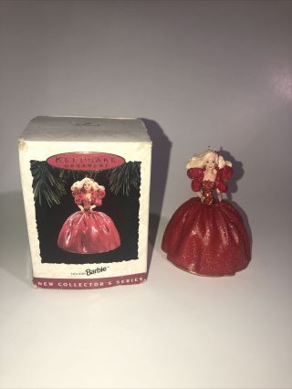 Hallmark Keepsake 1993 Holiday Barbie Vintage Christmas Ornament 1 In Series