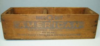 Vintage Mel - O - Bit American Cheese Wood Box,  Great Atlantic & Pacific Tea Co.
