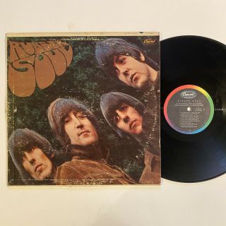 The Beatles Rubber Soul Vinyl Lp Og 1965 Us Mono Capitol T - 2442