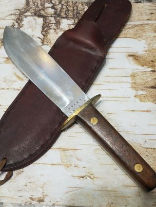 Vintage Usa Fixed Blade Bowie Style Hunting Knife