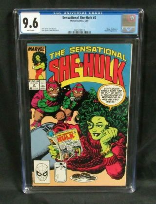 Sensational She - Hulk 2 (1989) John Byrne Cover Marvel Comics Cgc 9.  6 Y142