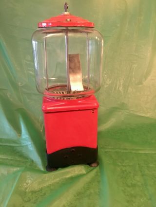 Vintage Victor Topper One Cent Gum Ball Machine with Look See Viewing Window 3