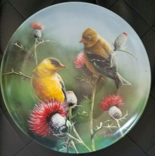Knowles Encyclopaedia Britannica Birds Of Your Garden Goldfinch Collector Plate