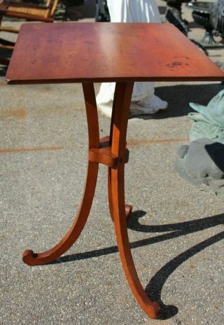 Antique Square Top Candle Stand Accent Table