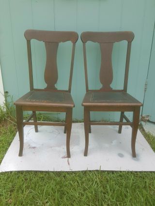 Antique Set Of Desk Chair / Sidechair By Murphy Company.  Rare