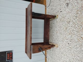 Antique Carpenters Work Bench Table With Vise