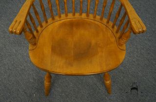 ETHAN ALLEN Heirloom Nutmeg Maple Comb Back Dining Arm Chair 10 - 6102A 4