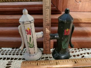 Vintage Antique Water Pumps Cast Iron Salt And Pepper Shakers