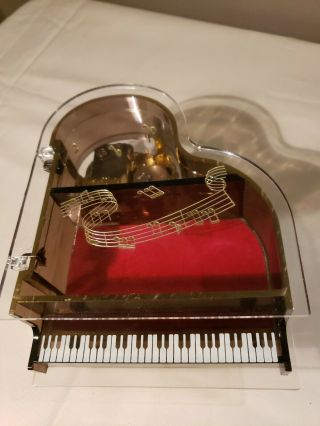 Vintage George - Good Gg Miniature Grand Piano Musical Jewelry Box (love Story)