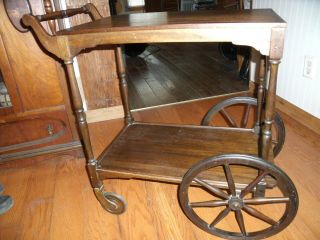 Tea Cart,  Table Removeable Glass Top Serving Tray