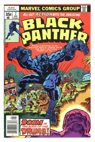 Black Panther 7 9.  2 1st Jakarra Jack Kirby Art & Story W Pgs 1978