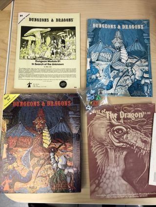 Vtg 1978 Dungeons & Dragons 2nd Edition Basic Set 1001 B1 Module W/ Dice Tsr Rpg
