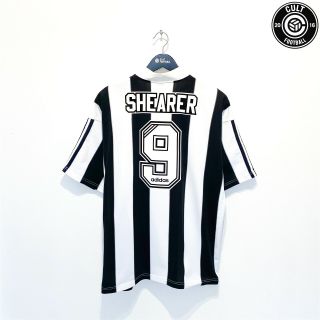 1995/97 Shearer 9 Newcastle United Vintage Adidas Home Football Shirt (l)