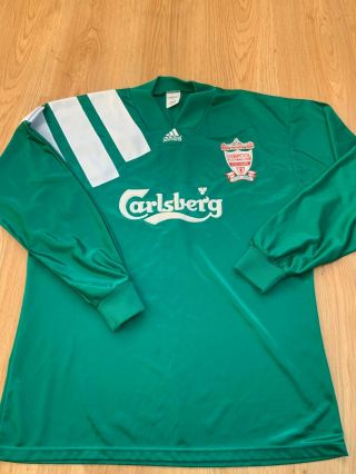 Vtg Liverpool 1992 - 1993 L/s Away Centenary Football Shirt Adidas 44 - 46 Xl Mens