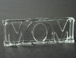 Vintage Avon Glass Mom Paperweight Picture Frame 1982 Fostoria Mothers Day Gift