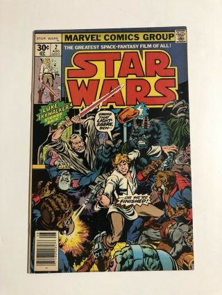 Star Wars 2 (aug 1977) Marvel Comics Newsstand 1st Print 1st Obi,  Han,  Chewie