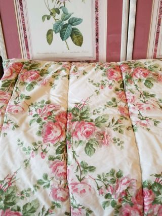 Vintage Laura Ashley Country Roses Full/queen Quilt
