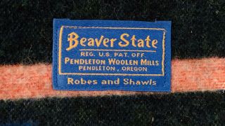 Vintage Beaver State Pendleton Wool Blanket 86x90 2