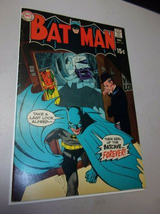 Batman 217 Silver Age 12/69 " Seal Up The Batcave Forever