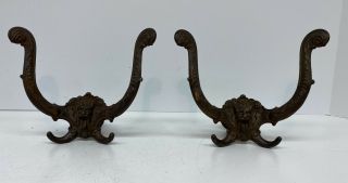 Antique Hall Tree Hooks (pair