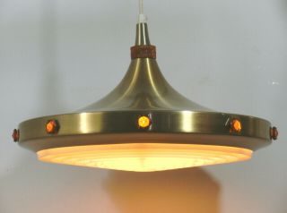 Vintage Danish 1960/70s Modernist Vitrika Design Ceiling Hanging Trumpet Lamp