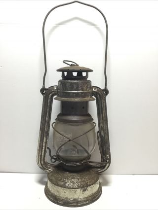 Vintage Hurricane Lamp Feuer Hand Baby West Germany No275