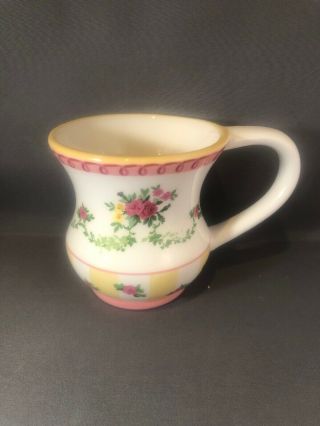 Vintage Laura Ashley Ceramic Hourglass Coffee Tea Mug Cup