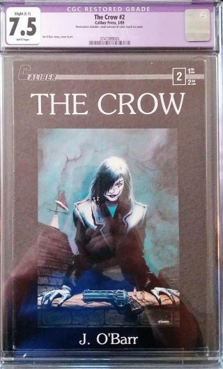 The Crow 4 Cgc 7.  5 (restored Grade,  Small Color Touch On Cover)