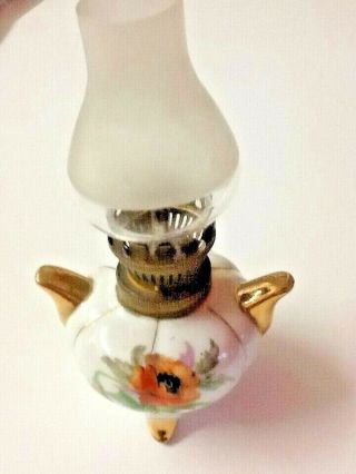 Vintage Retro Miniature Oil Lamp Porcelain Paraffin Lamp