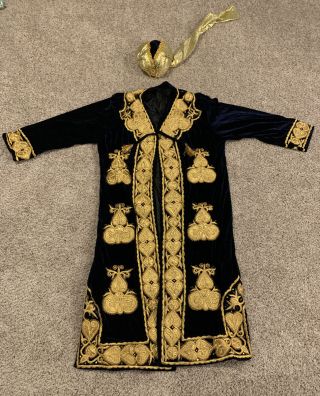 Uzbek National Gold Embroided Robe Chapan Handmade,  Khiva Made,  Chingizkhan.