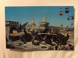 Vintage Disneyland Postcard - - Fantasyland - - Alice In Wonderland - - Sky Ride - - D 5 Pc