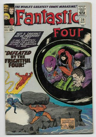 Fantastic Four 38 Marvel Comics 1965 Jack Kirby Stan Lee Chic Stone Silver Age